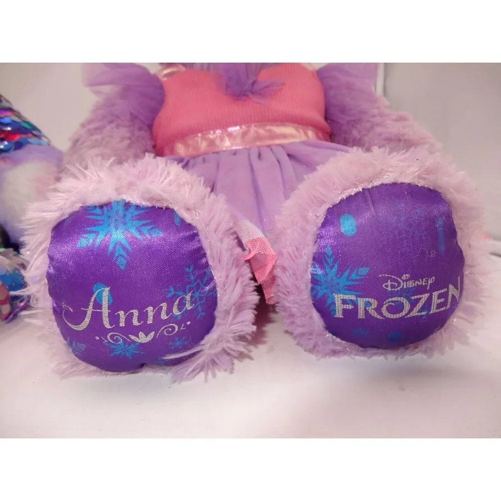 Build A Bear Disney Frozen Anna Stuffed Teddy Bear Lavender 17